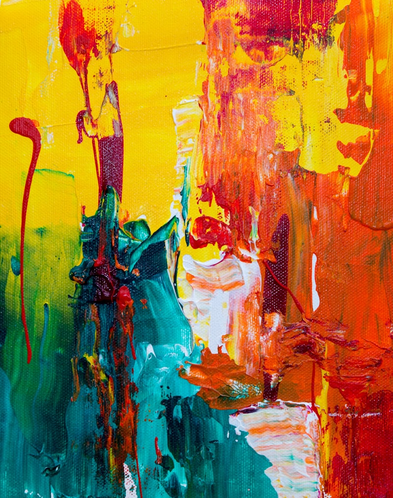 Colorful art and creative process