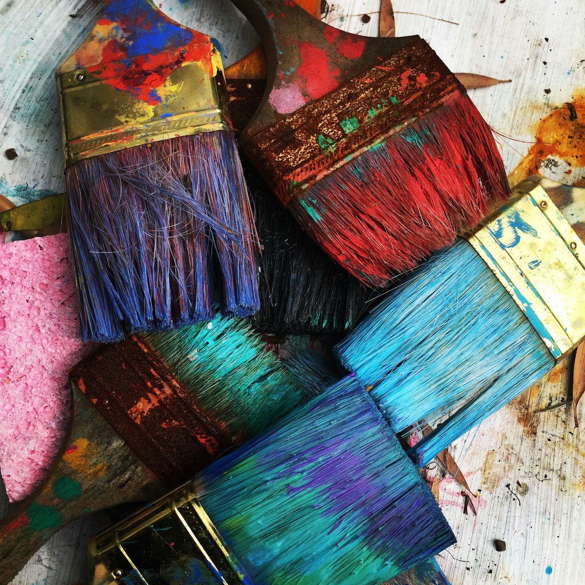Colorful art and design process