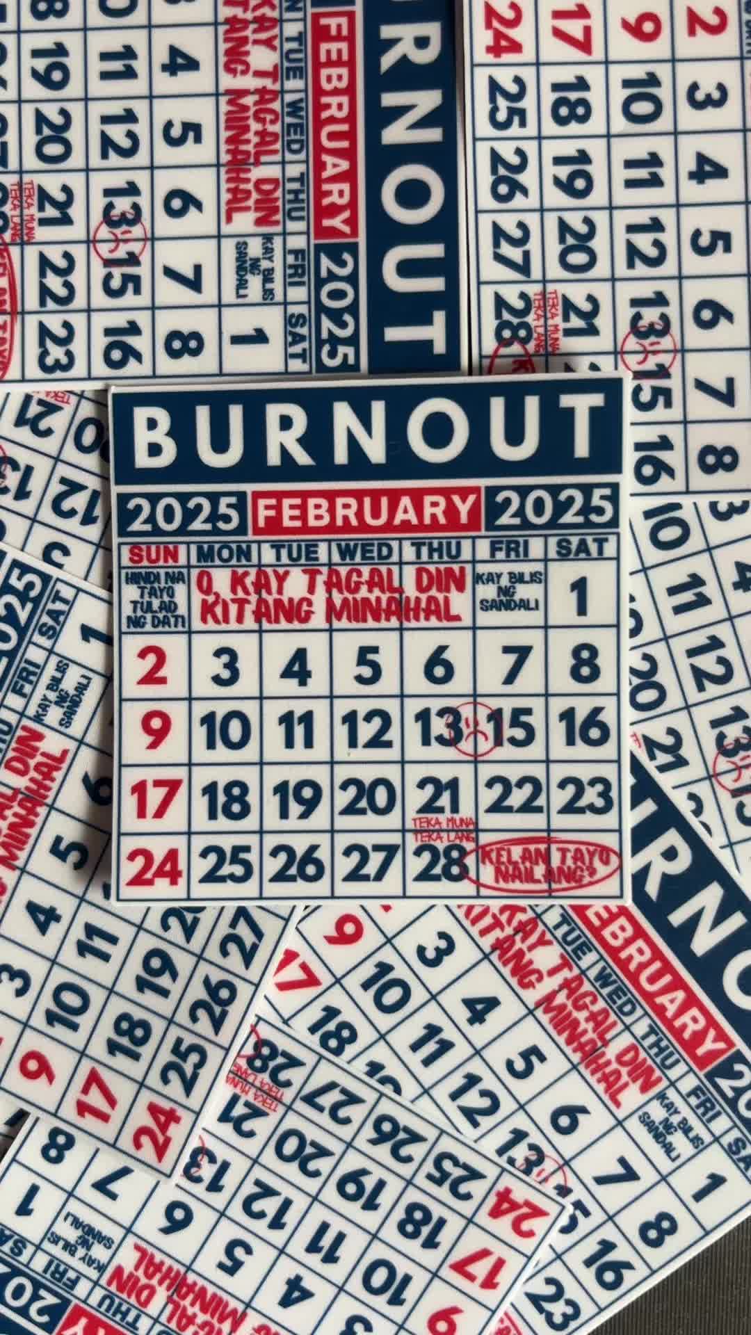 Burnout sticker design from TikTok
